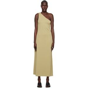 Third Form One Shoulder Sleeveless Midi Dress Khaki - S